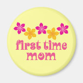 Floral eerste keer mama magneet (Voorkant)