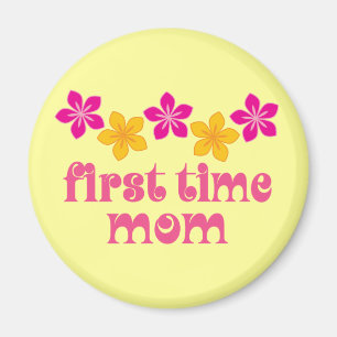 Floral eerste keer mama magneet