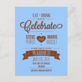 Floral eet, Drink en viert sparen de Kaart van de  (Voorkant)