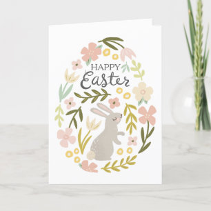 Floral Egg Easter Note Kaart