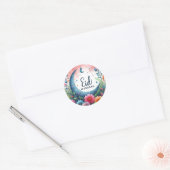 Floral Eid Mibarak Ronde Sticker (Envelop)