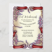 Floral Eid Mubarak Invitation Kaart (Voorkant)