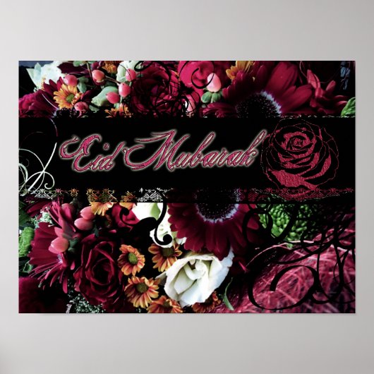 Floral Eid Mubarak Poster (Voorkant)