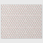 Floral Eiffel Tower Cadeaupapier (Vlak)