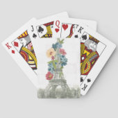 Floral Eiffel Tower | Parijs, Frankrijk Pokerkaarten (Achterkant)