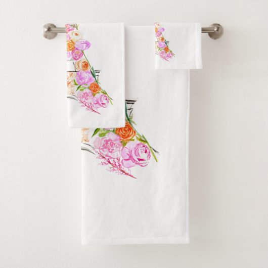 Floral eiffeltoren bad handdoek (Insitu)