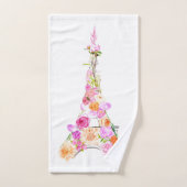 Floral eiffeltoren bad handdoek (Handdoek)