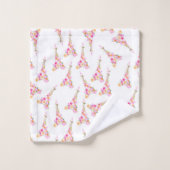 Floral eiffeltoren bad handdoek (Wasdoekje)