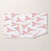Floral eiffeltoren bad handdoek (Handdoek)