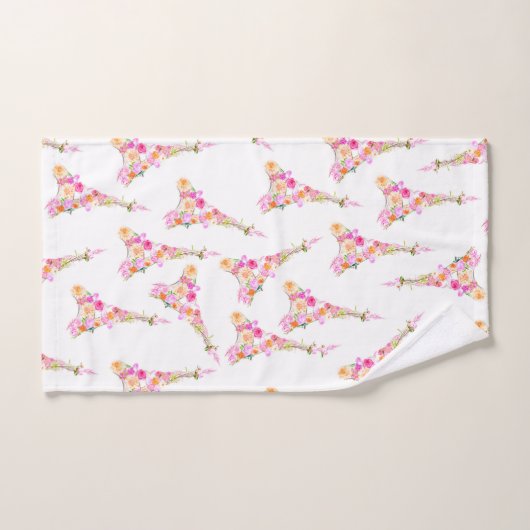 Floral eiffeltoren bad handdoek (Handdoek)