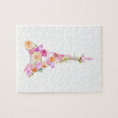 Floral eiffeltoren legpuzzel (Horizontaal)