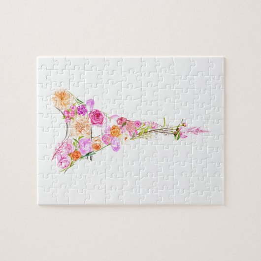 Floral eiffeltoren legpuzzel (Horizontaal)