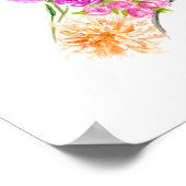 Floral eiffeltoren poster (Hoek)