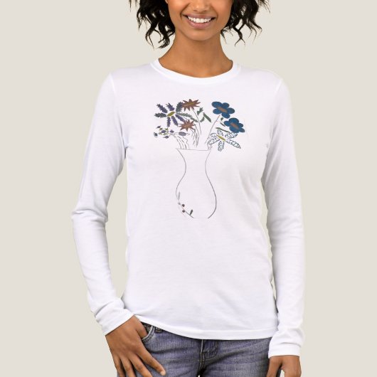 Floral elaganse Tri-Blend shirt (Voorkant volledig)