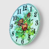 Floral Elegance 10.75" Round Acrylic Wall Clock Grote Klok (Hoek)