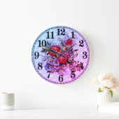 Floral Elegance 10.75" Round Acrylic Wall Clock Grote Klok (Huis)