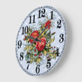 Floral Elegance 10.75" Round Acrylic Wall Clock Grote Klok (Hoek)