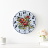 Floral Elegance 10.75" Round Acrylic Wall Clock Grote Klok (Huis)