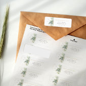 Floral Elegance Aangepaste retour adreslabel Etiket