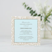 Floral Elegance Baptism/Christening Uitnodiging (Staand voorkant)