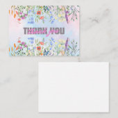 Floral Elegance bedankje Notitiekaartje (Voorkant / Achterkant)