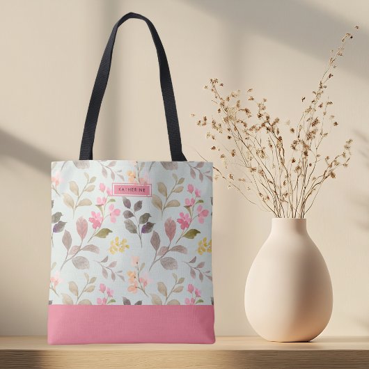 Floral Elegance Boho Stijlvolle Schattigee Canvas Tote Bag