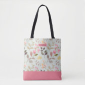 Floral Elegance Boho Stijlvolle Schattigee Canvas Tote Bag (Voorkant)