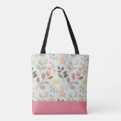 Floral Elegance Boho Stijlvolle Schattigee Canvas Tote Bag (Achterkant)