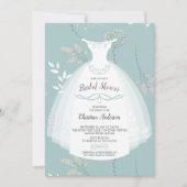 Floral Elegance Bride Gown Vrijgezellenfeest Kaart (Voorkant)