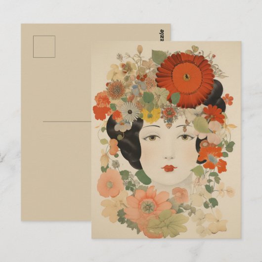 Floral Elegance Briefkaart (Voorkant / Achterkant)