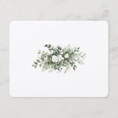 Floral Elegance Bruiloft Receptie Kaart (Achterkant)