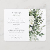 Floral Elegance Bruiloft Receptie Kaart (Voorkant)