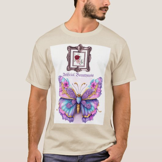 Floral Elegance Butterfly Art - Levendige Natuur-i T-shirt (Voorkant)