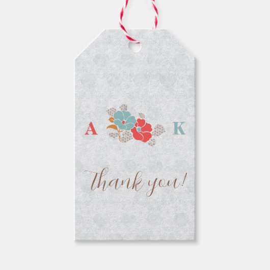 "Floral Elegance" Collection Cadeaulabel (Voorkant)