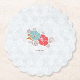 "Floral Elegance" Collection Kartonnen Onderzetters