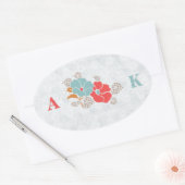 "Floral Elegance" Collection Ovale Sticker (Envelop)