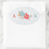 "Floral Elegance" Collection Ovale Sticker (Tas)