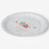 "Floral Elegance" Collection  Papieren Bordje (Gekanteld)