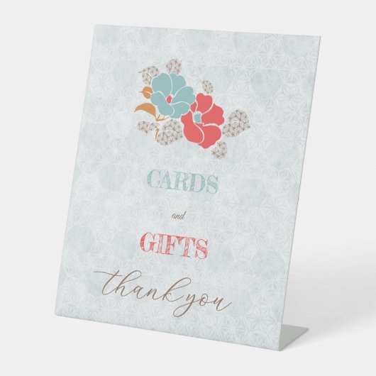 "Floral Elegance" Collection Reclamebord Met Voetstuk (Voorkant)