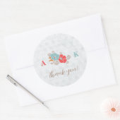 "Floral Elegance" Collection Ronde Sticker (Envelop)