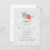 "Floral Elegance" Collection RSVP Kaartje (Voorkant / Achterkant)