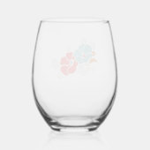 "Floral Elegance" Collection Wijnglas Zonder Voet (Achterkant)