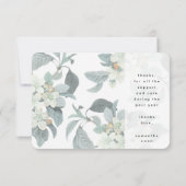 Floral Elegance College Lijst Klasse van Bedankkaart (Achterkant)