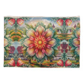 Floral Elegance: Duitse Stamp Art Body Kussen Kussensloop (Achterkant-Links)