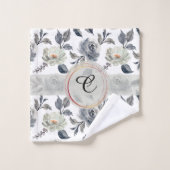 Floral Elegance: een verbluffend Waterverf patroon Bad Handdoek (Wasdoekje)