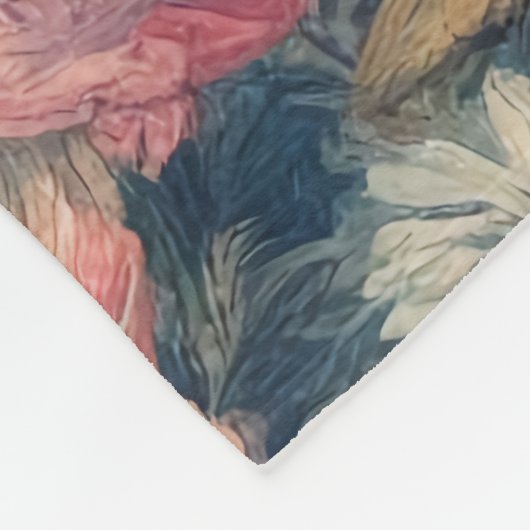 Floral Elegance Fleece Deken (Hoek)