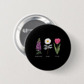 Floral Elegance Foxglove Daisy Tulip Design Ronde Button 5,7 Cm (Voorkant /achterkant)