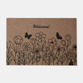 Floral Elegance: gepersonaliseerde deurmat (Voorkant)