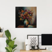 Floral Elegance in olie Poster (Thuiskantoor)