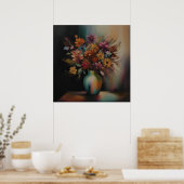 Floral Elegance in olie Poster (Keuken)